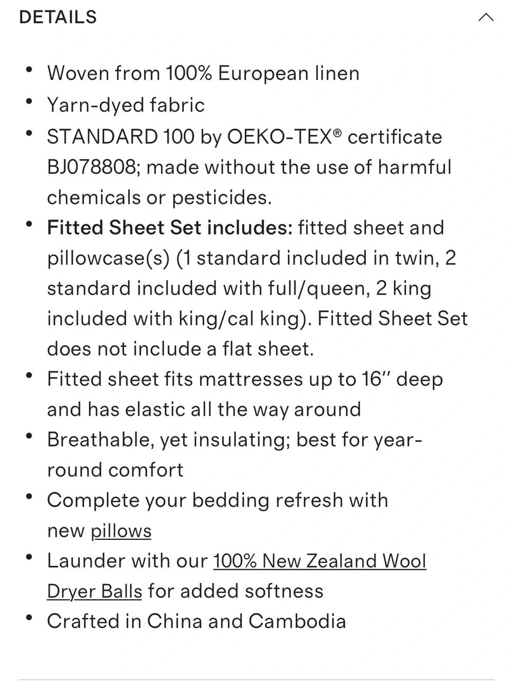 NWOT Quince Linen Navy and White Gingham Twin Fitted Sheet Set - Retail $94